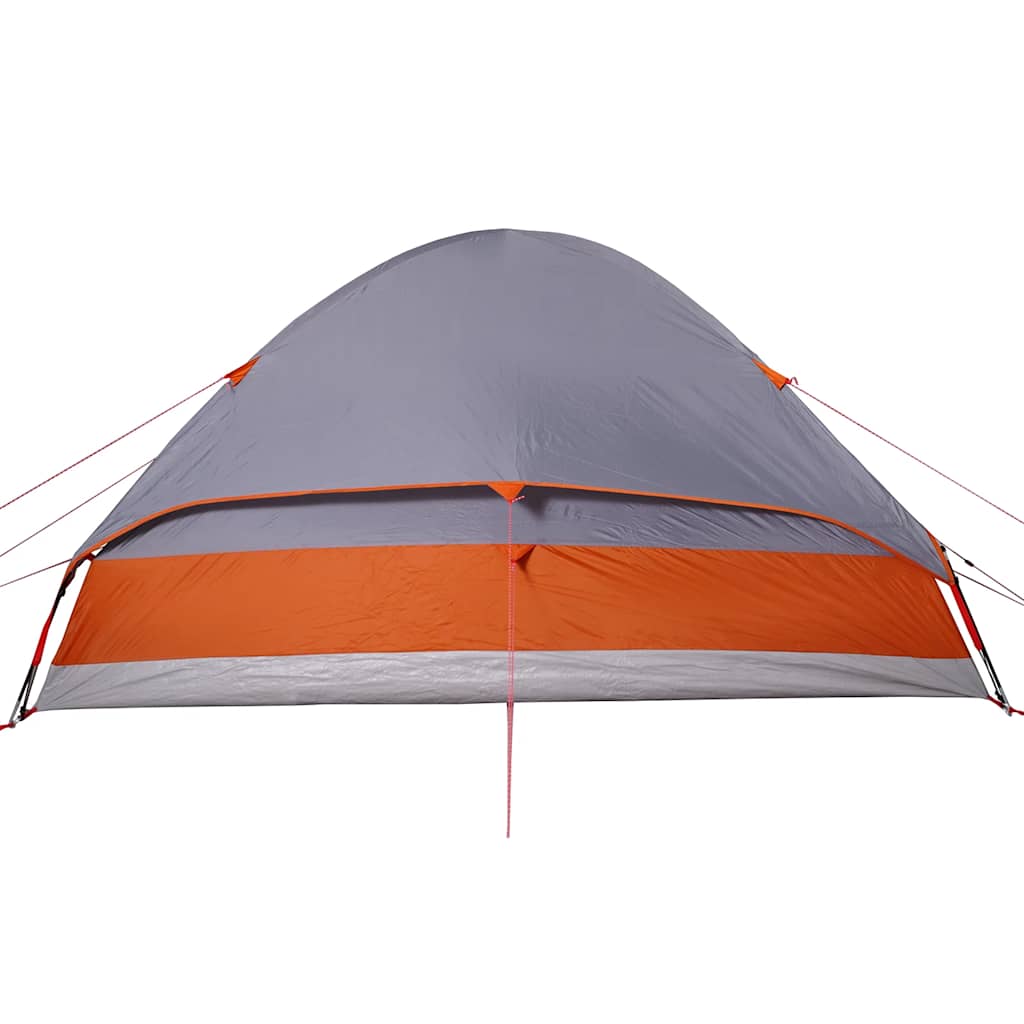 Tente familiale à dôme 6 personnes gris et orange imperméable Tentes vidaXL