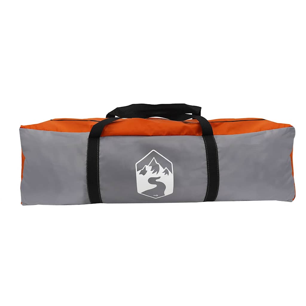 Tente familiale tunnel 8 personnes gris et orange imperméable Tentes vidaXL