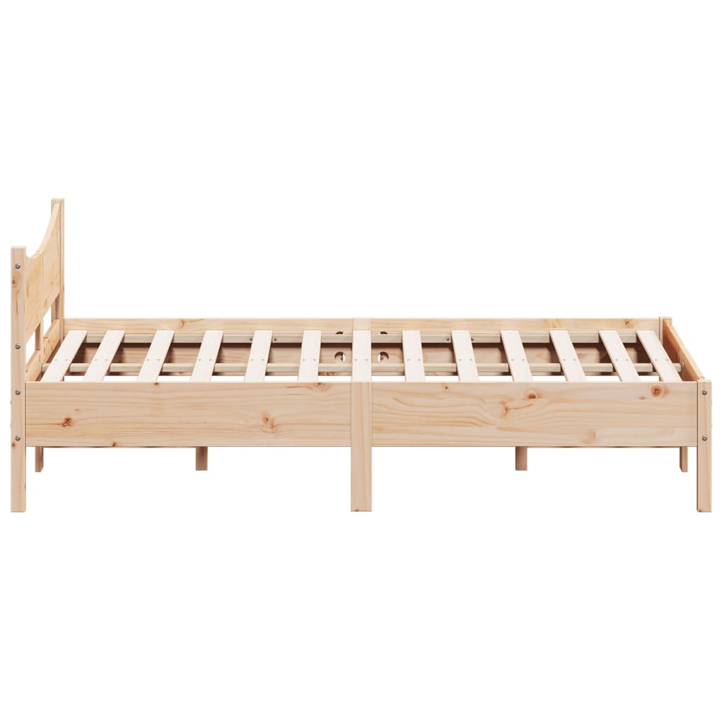 Cadre de lit sans matelas 140x200 cm bois massif de pin - XIOS