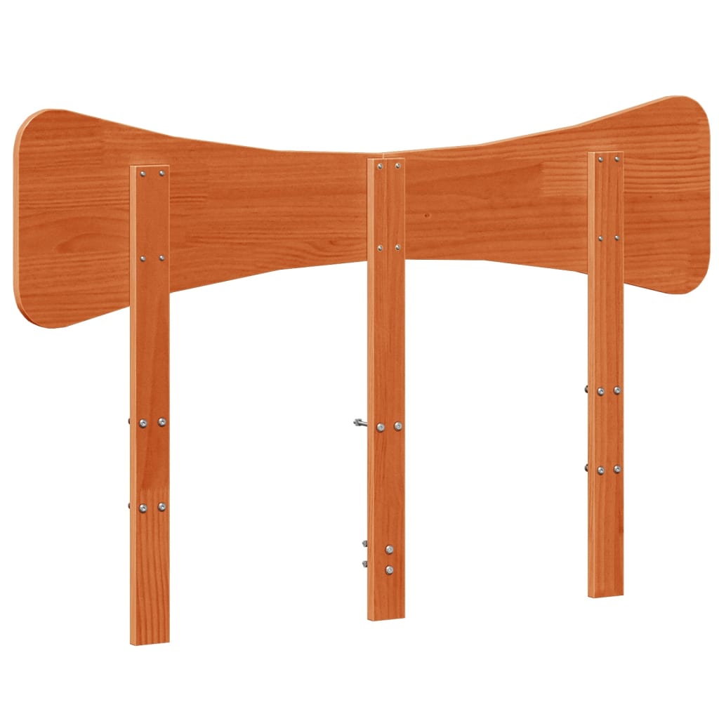 Tête de lit cire marron 120 cm bois massif de pin - XIOS