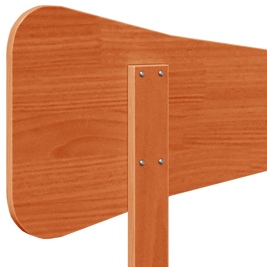Tête de lit cire marron 120 cm bois massif de pin - XIOS