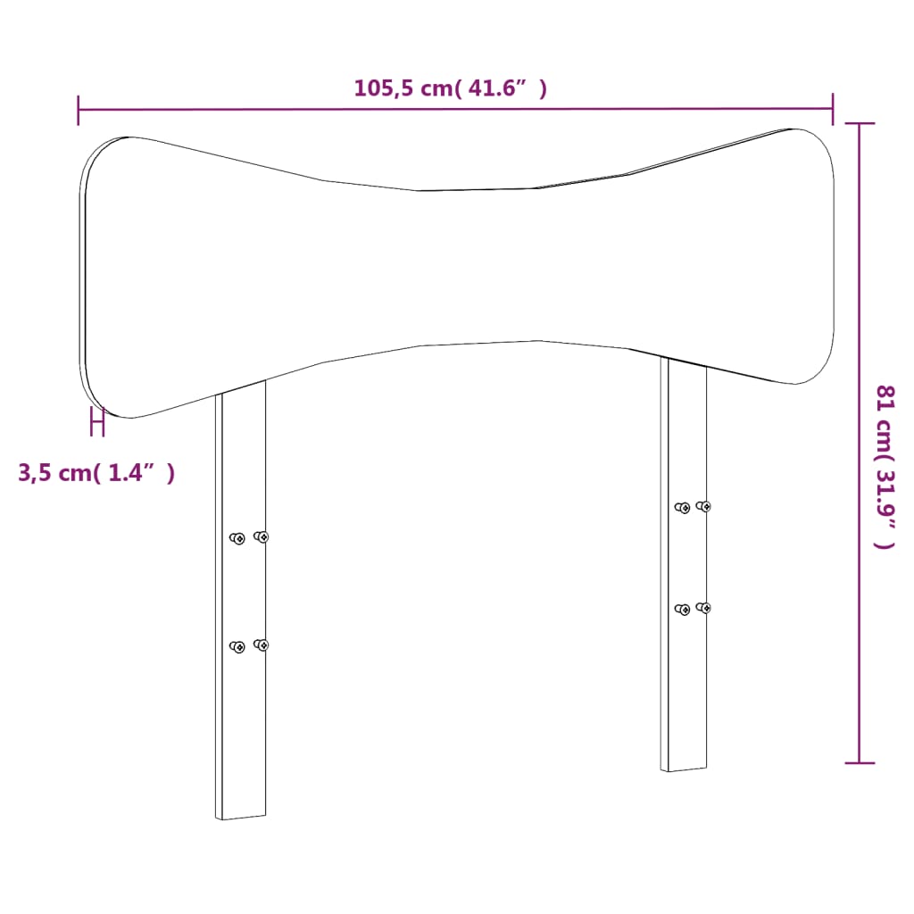 Tête de lit cire marron 100 cm bois massif de pin - XIOS