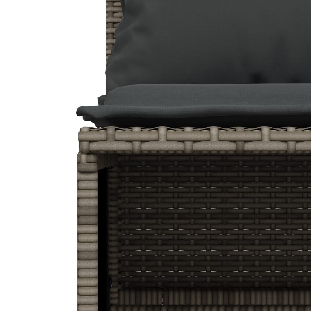 Salon de jardin 4 pcs avec coussins gris résine tressée - XIOS