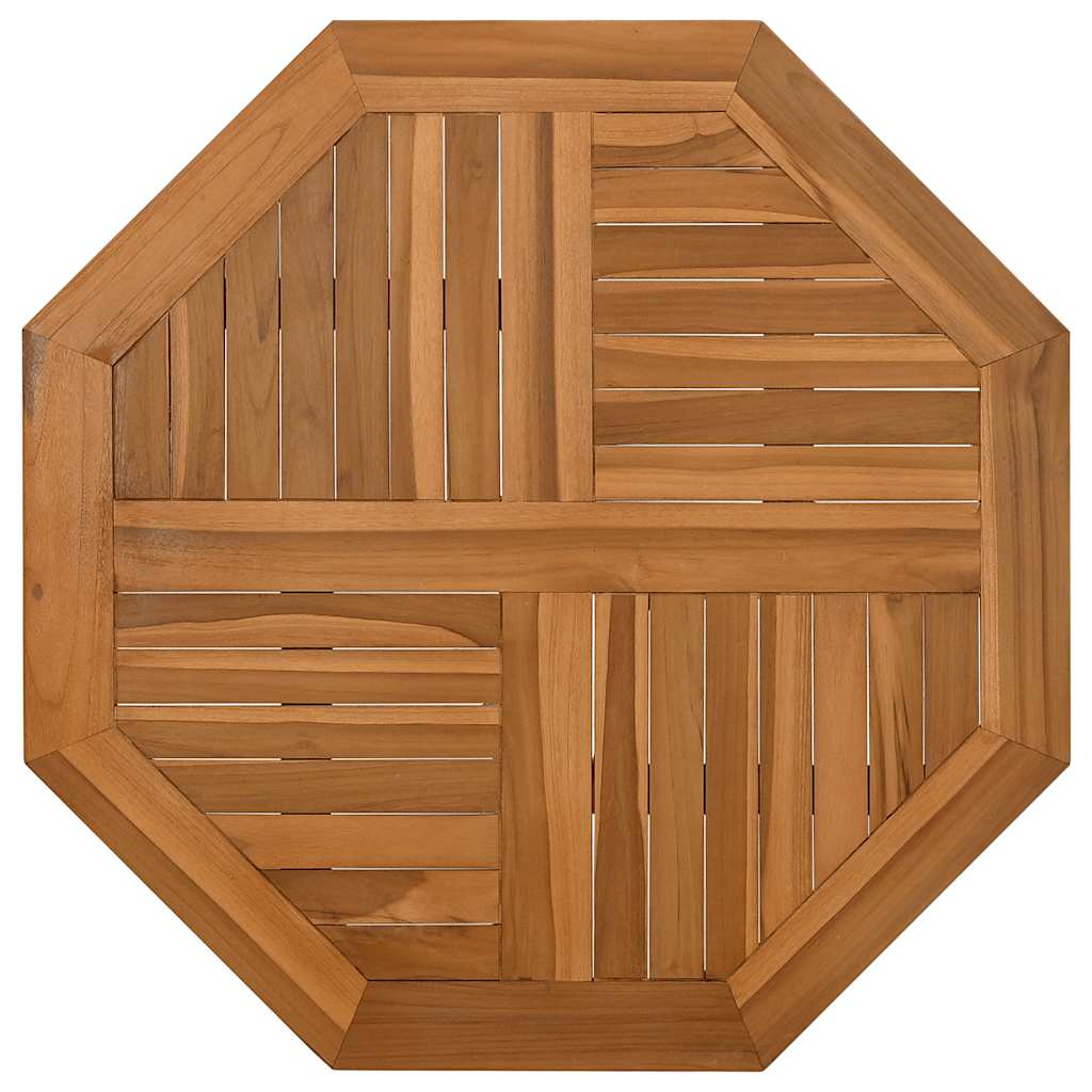 Dessus de table 60x60x2,5 cm octogonal bois de teck massif - XIOS