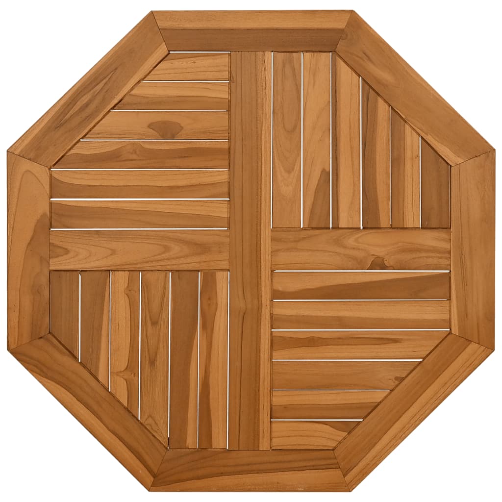 Dessus de table 70x70x2,5 cm octogonal bois de teck massif - XIOS