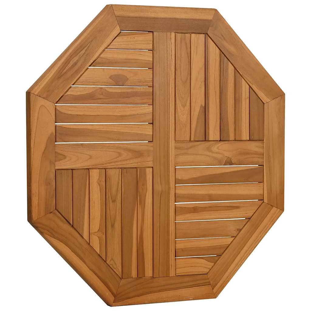 Dessus de table 70x70x2,5 cm octogonal bois de teck massif - XIOS