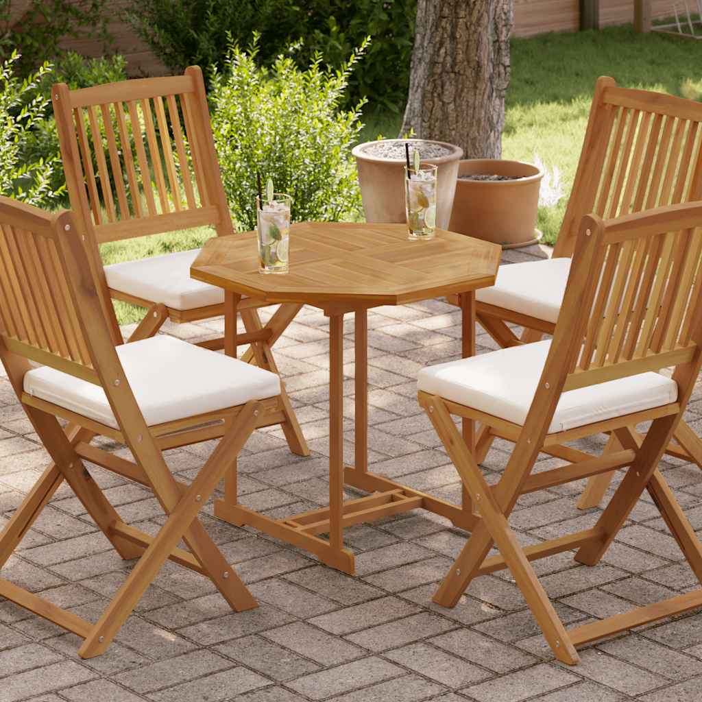 Dessus de table 70x70x2,5 cm octogonal bois de teck massif - XIOS