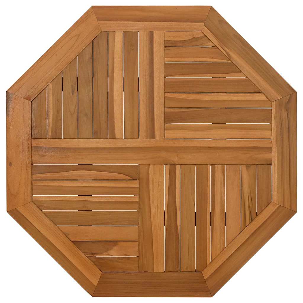 Dessus de table 80x80x2,5 cm octogonal bois de teck massif - XIOS