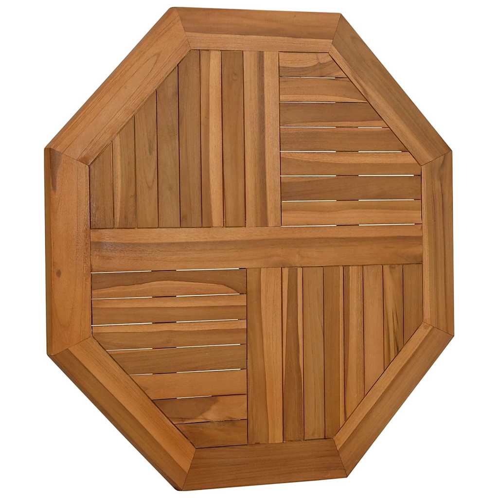 Dessus de table 80x80x2,5 cm octogonal bois de teck massif - XIOS
