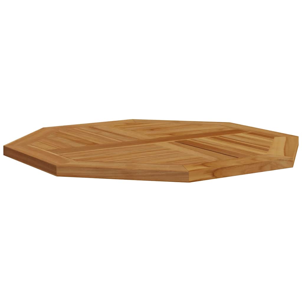Dessus de table 80x80x2,5 cm octogonal bois de teck massif - XIOS