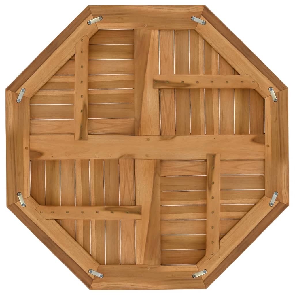 Dessus de table 80x80x2,5 cm octogonal bois de teck massif - XIOS