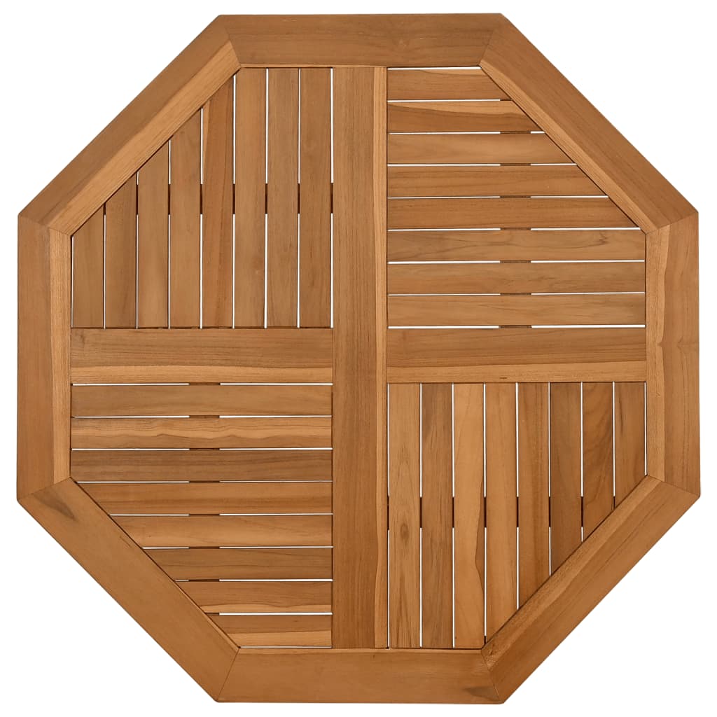 Dessus de table 90x90x2,5 cm octogonal bois de teck massif - XIOS