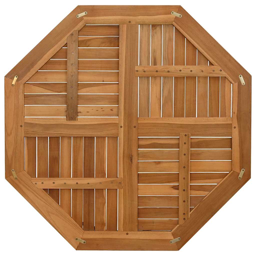 Dessus de table 90x90x2,5 cm octogonal bois de teck massif - XIOS