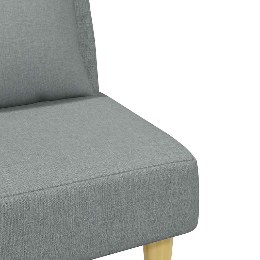 Canapé-lit à 2 places avec oreillers et repose-pied gris clair - XIOS