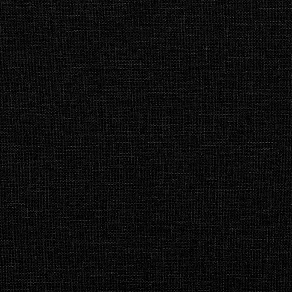 Canapé-lit à 2 places et oreillers et repose-pied noir tissu - XIOS