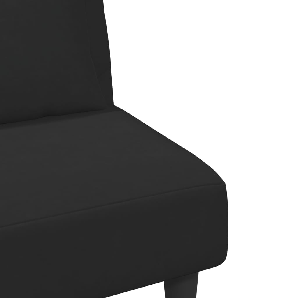 Ensemble de canapés 2 pcs avec coussins noir velours - XIOS