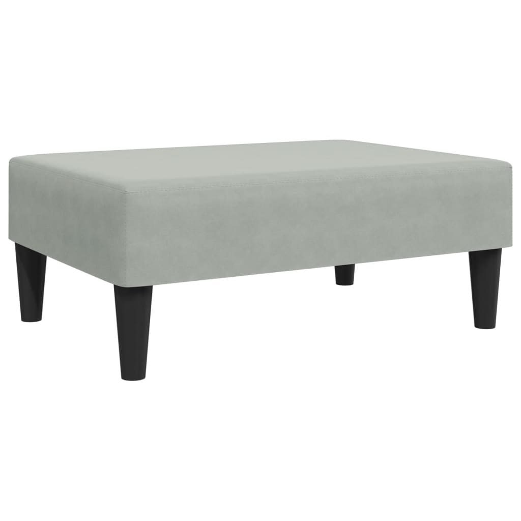 Ensemble de canapés 2 pcs avec coussins gris clair velours - XIOS