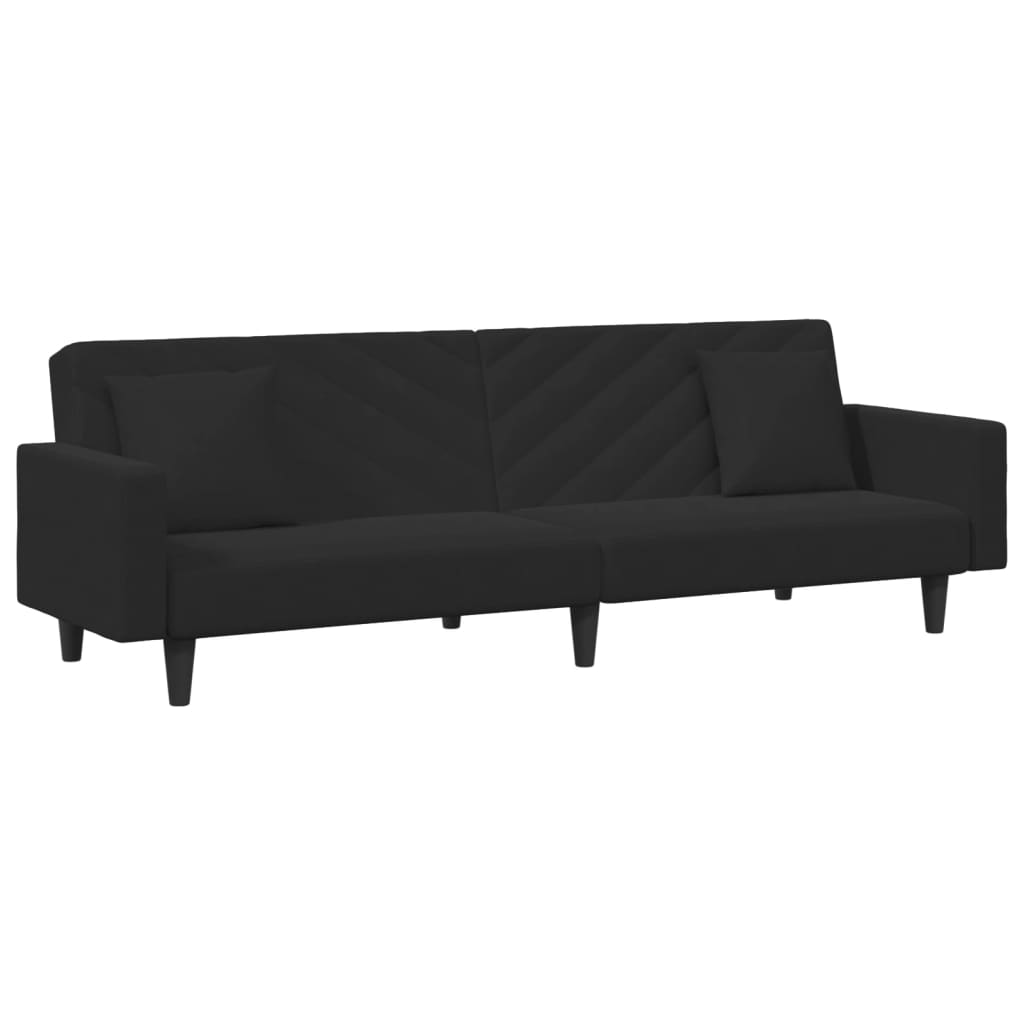 Ensemble de canapés 2 pcs avec coussins noir velours - XIOS