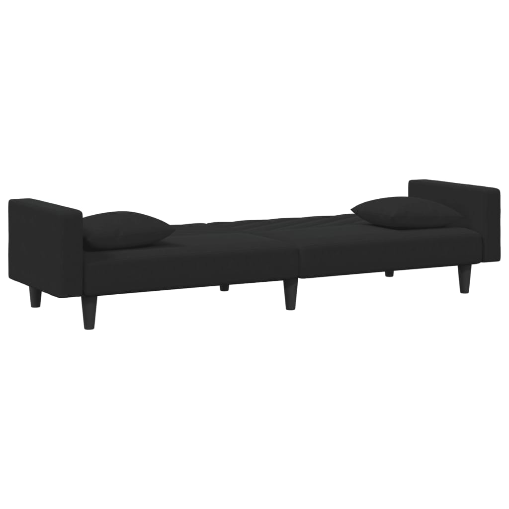 Ensemble de canapés 2 pcs avec coussins noir velours - XIOS