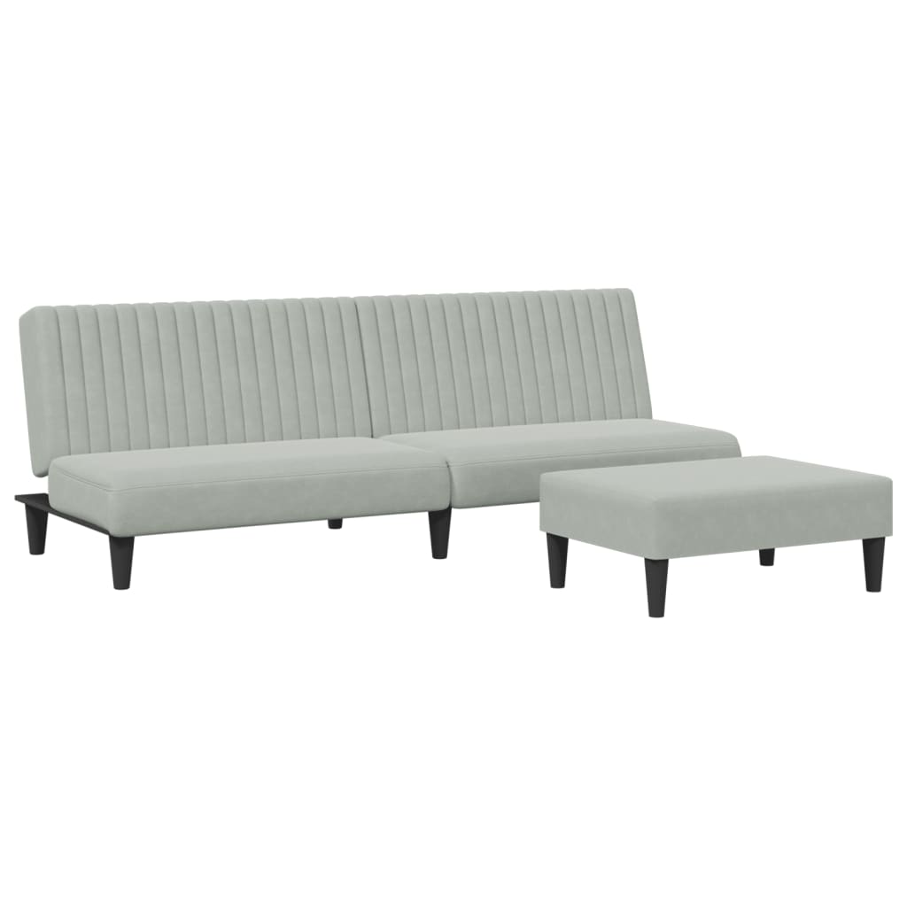 Ensemble de canapés 2 pcs gris clair velours - XIOS