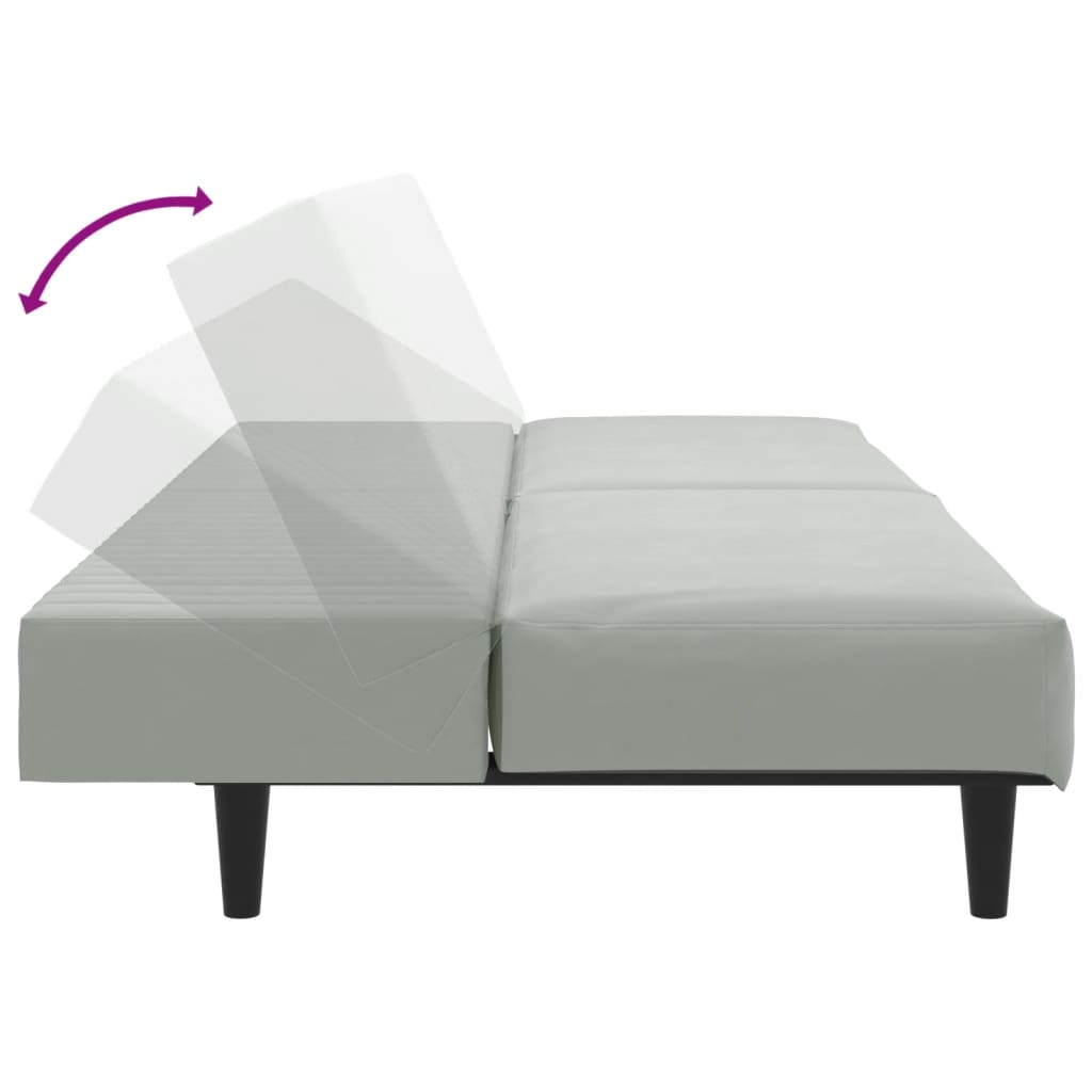 Ensemble de canapés 2 pcs gris clair velours - XIOS