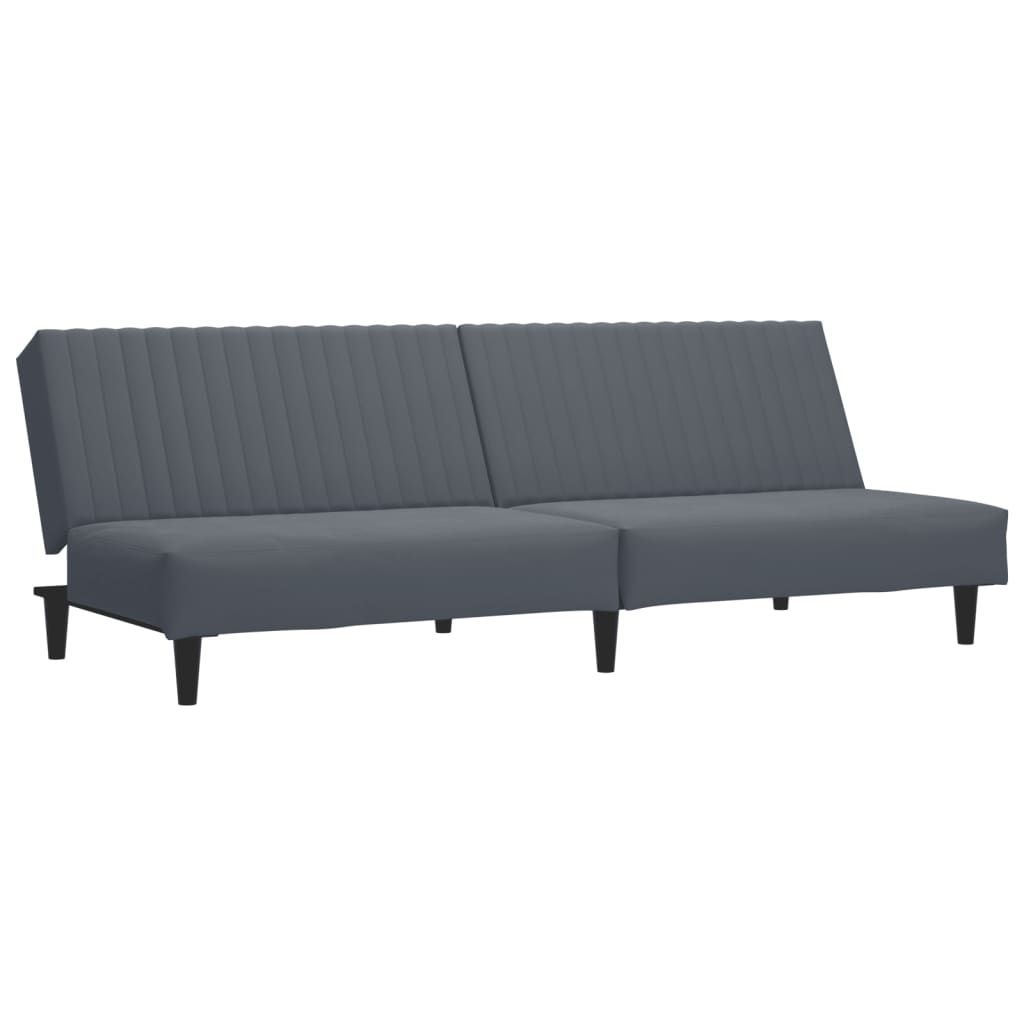 Ensemble de canapés 2 pcs gris foncé velours - XIOS
