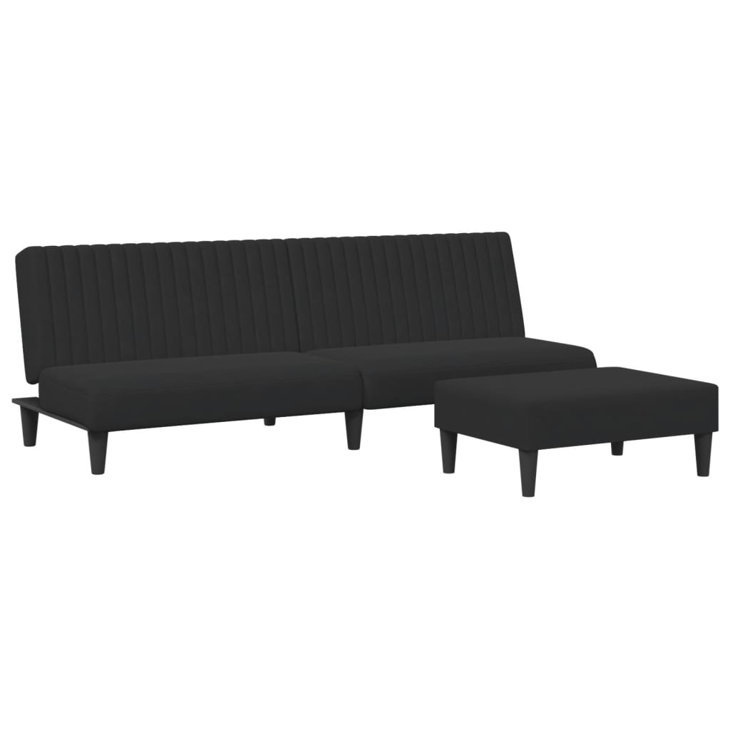 Ensemble de canapés 2 pcs noir velours - XIOS