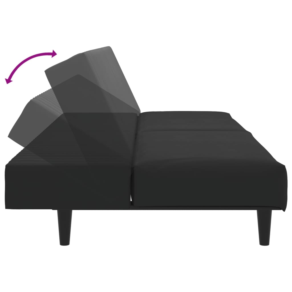 Ensemble de canapés 2 pcs noir velours - XIOS