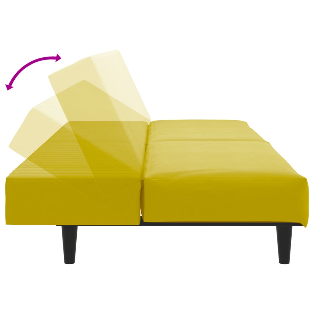 Ensemble de canapés 2 pcs jaune velours - XIOS