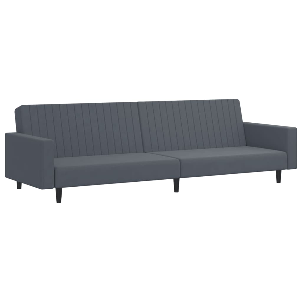 Ensemble de canapés 2 pcs gris foncé velours - XIOS