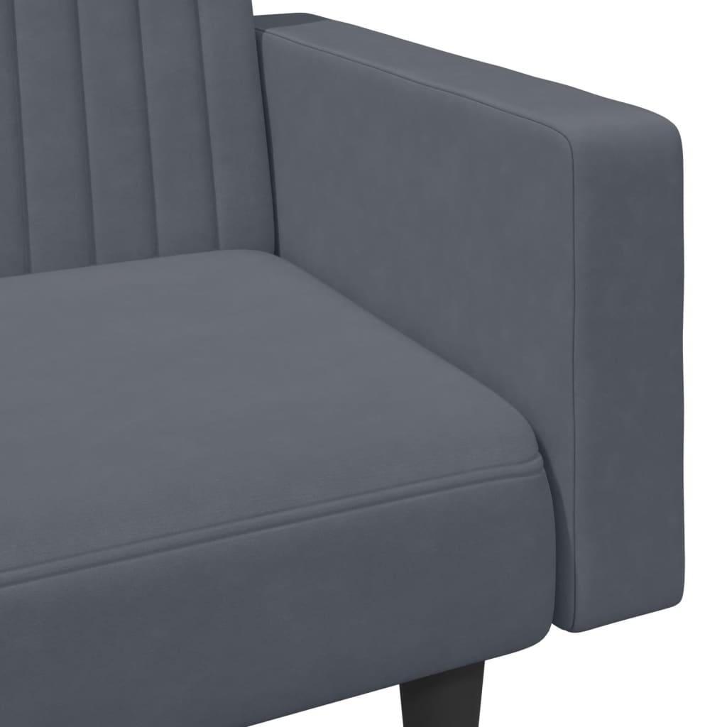 Ensemble de canapés 2 pcs gris foncé velours - XIOS