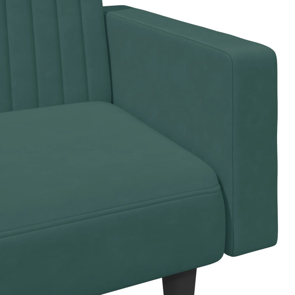Ensemble de canapés 2 pcs vert foncé velours - XIOS