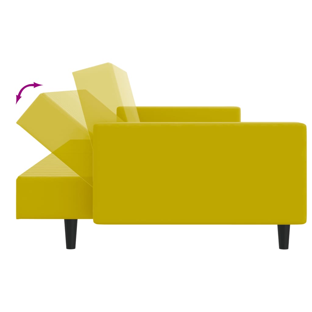Ensemble de canapés 2 pcs jaune velours - XIOS