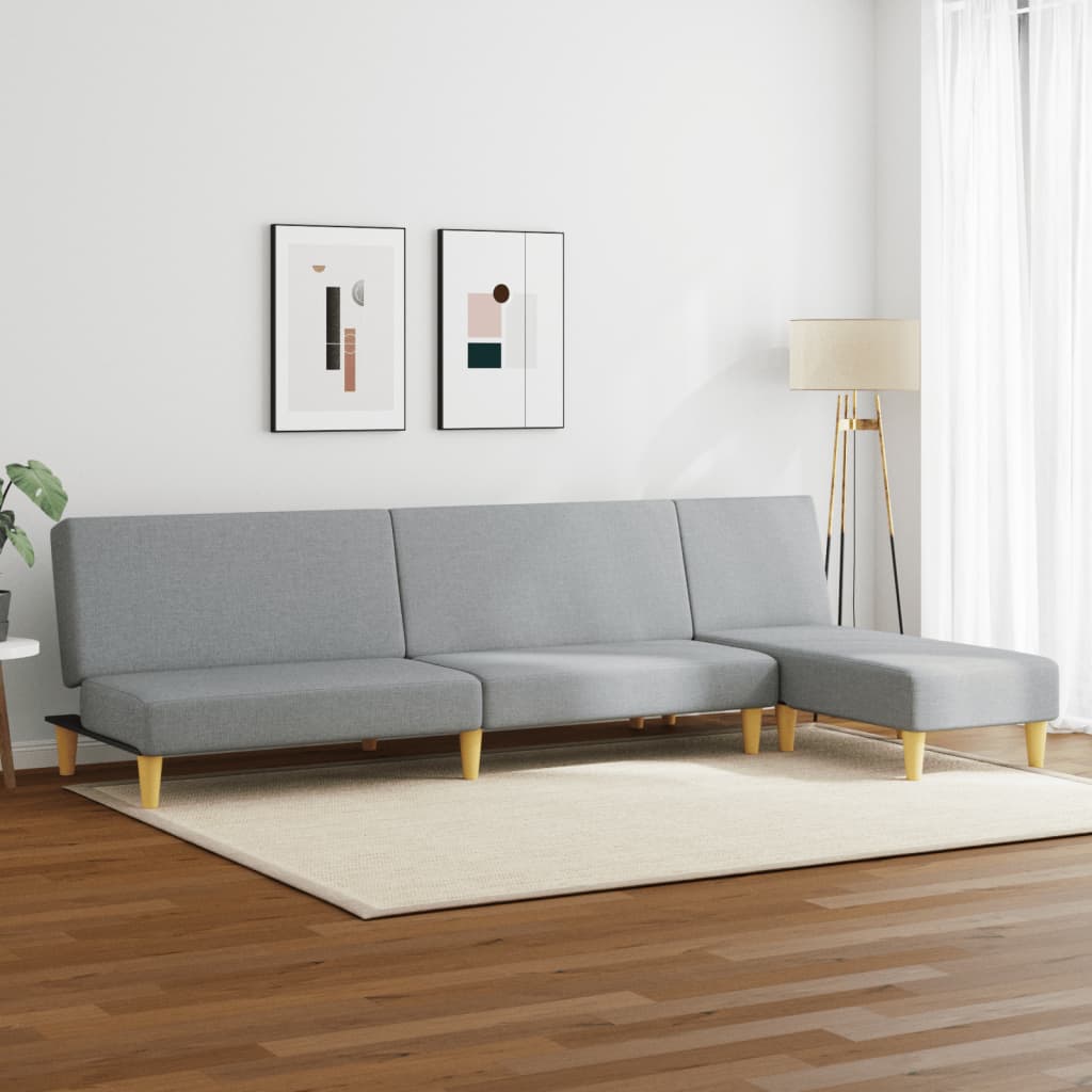 Ensemble de canapés 2 pcs gris clair tissu - XIOS