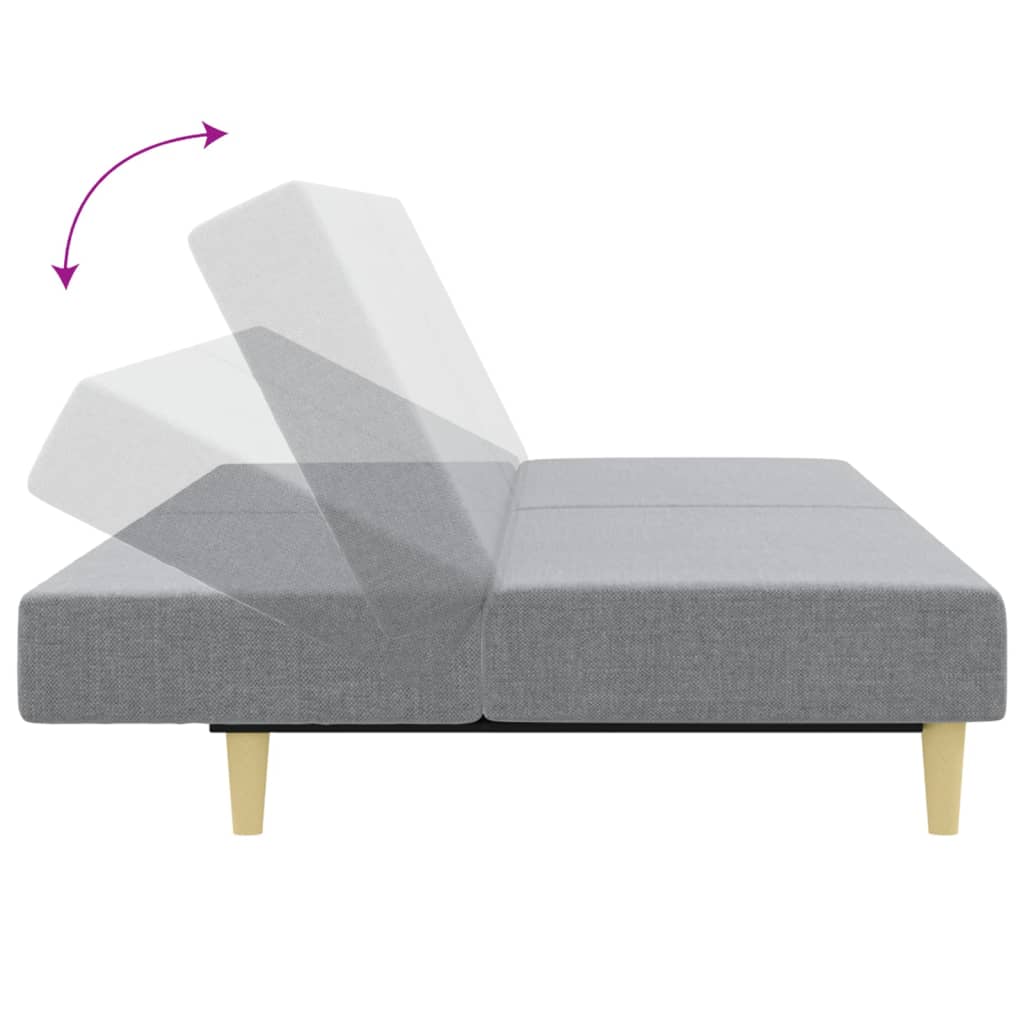 Ensemble de canapés 2 pcs gris clair tissu - XIOS