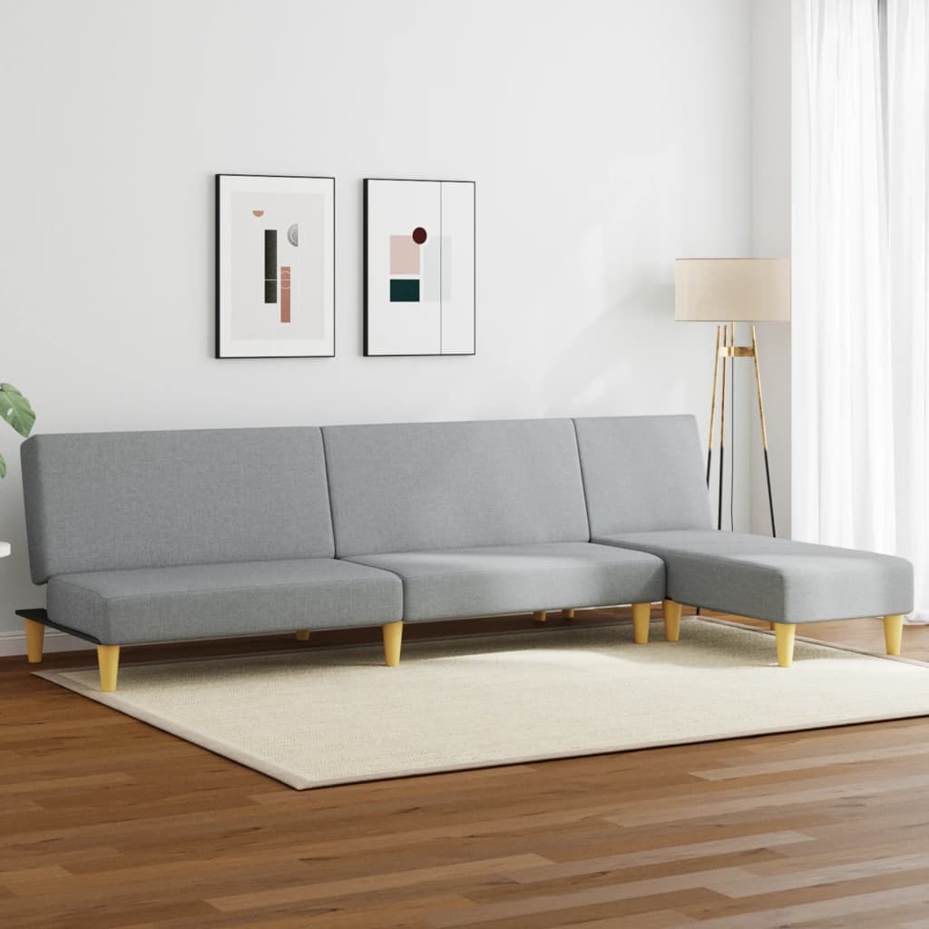Ensemble de canapés 2 pcs gris clair tissu - XIOS