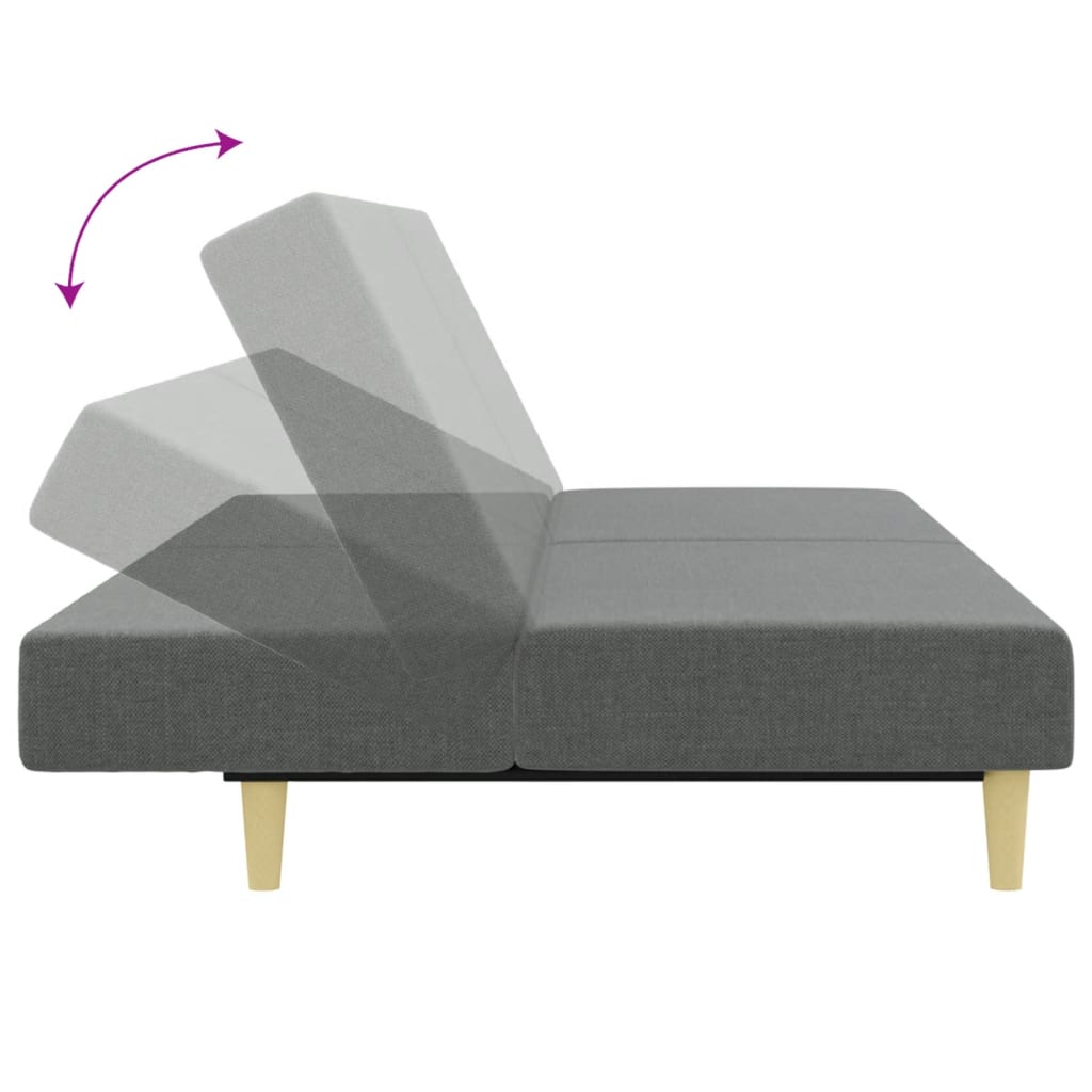 Ensemble de canapés 2 pcs gris foncé tissu - XIOS