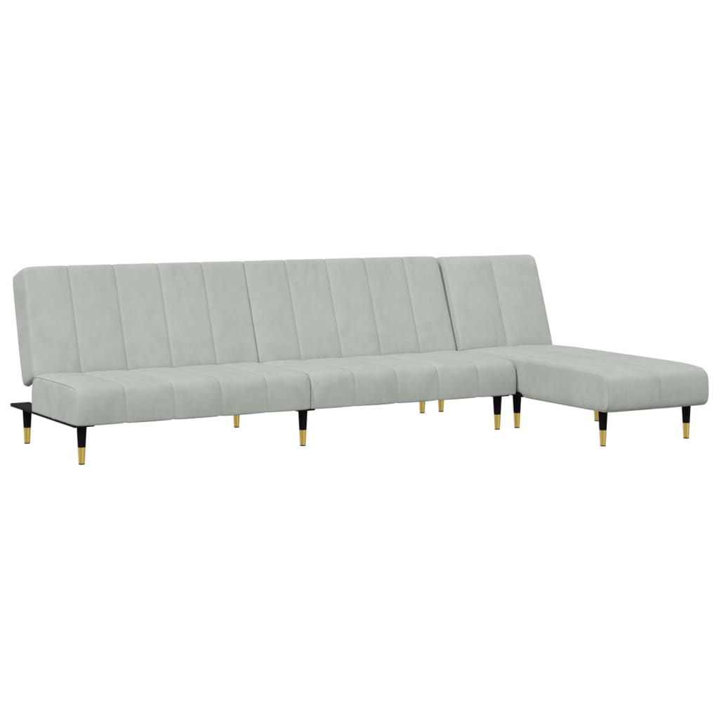 Ensemble de canapés 2 pcs gris clair velours - XIOS