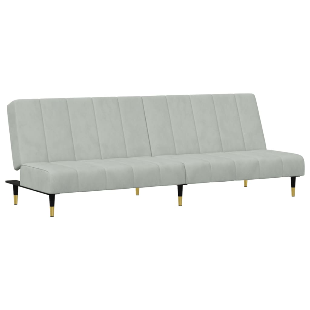Ensemble de canapés 2 pcs gris clair velours - XIOS
