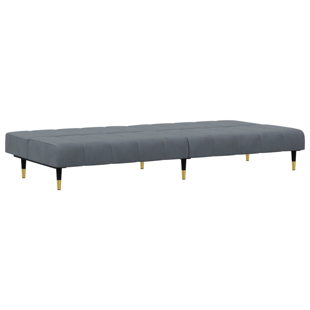 Ensemble de canapés 2 pcs gris foncé velours - XIOS