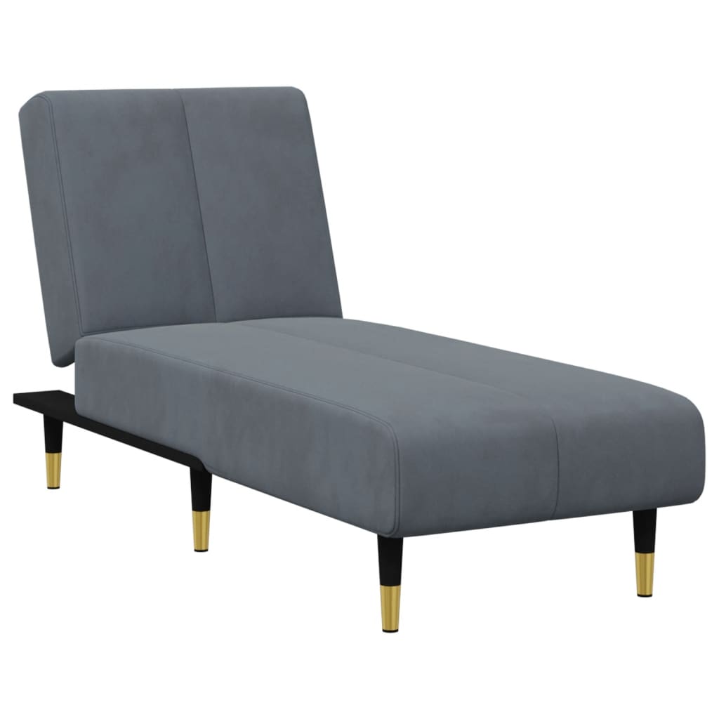 Ensemble de canapés 2 pcs gris foncé velours - XIOS