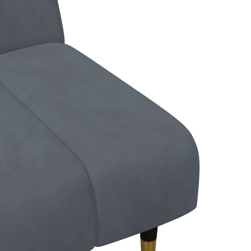 Ensemble de canapés 2 pcs gris foncé velours - XIOS