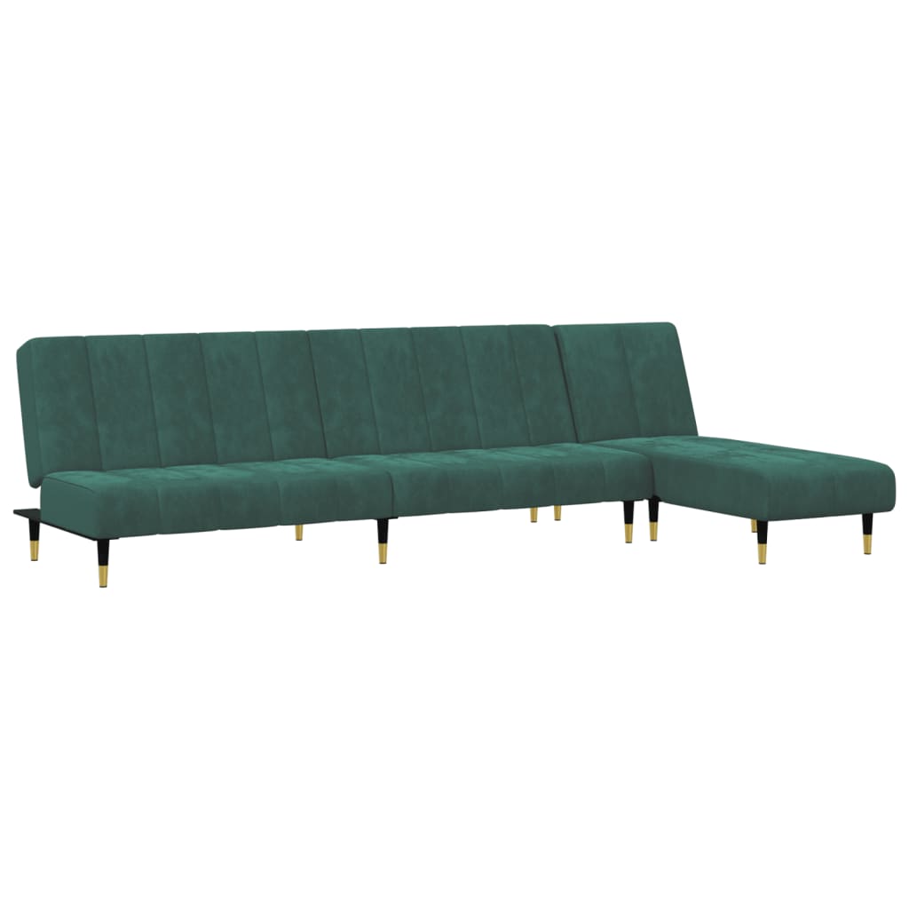 Ensemble de canapés 2 pcs vert foncé velours - XIOS