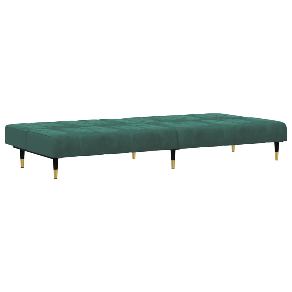 Ensemble de canapés 2 pcs vert foncé velours - XIOS