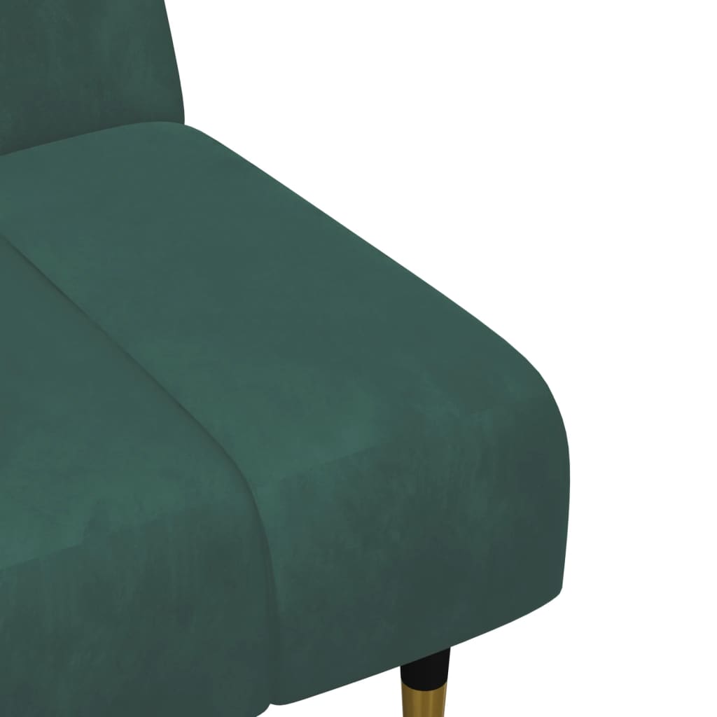 Ensemble de canapés 2 pcs vert foncé velours - XIOS