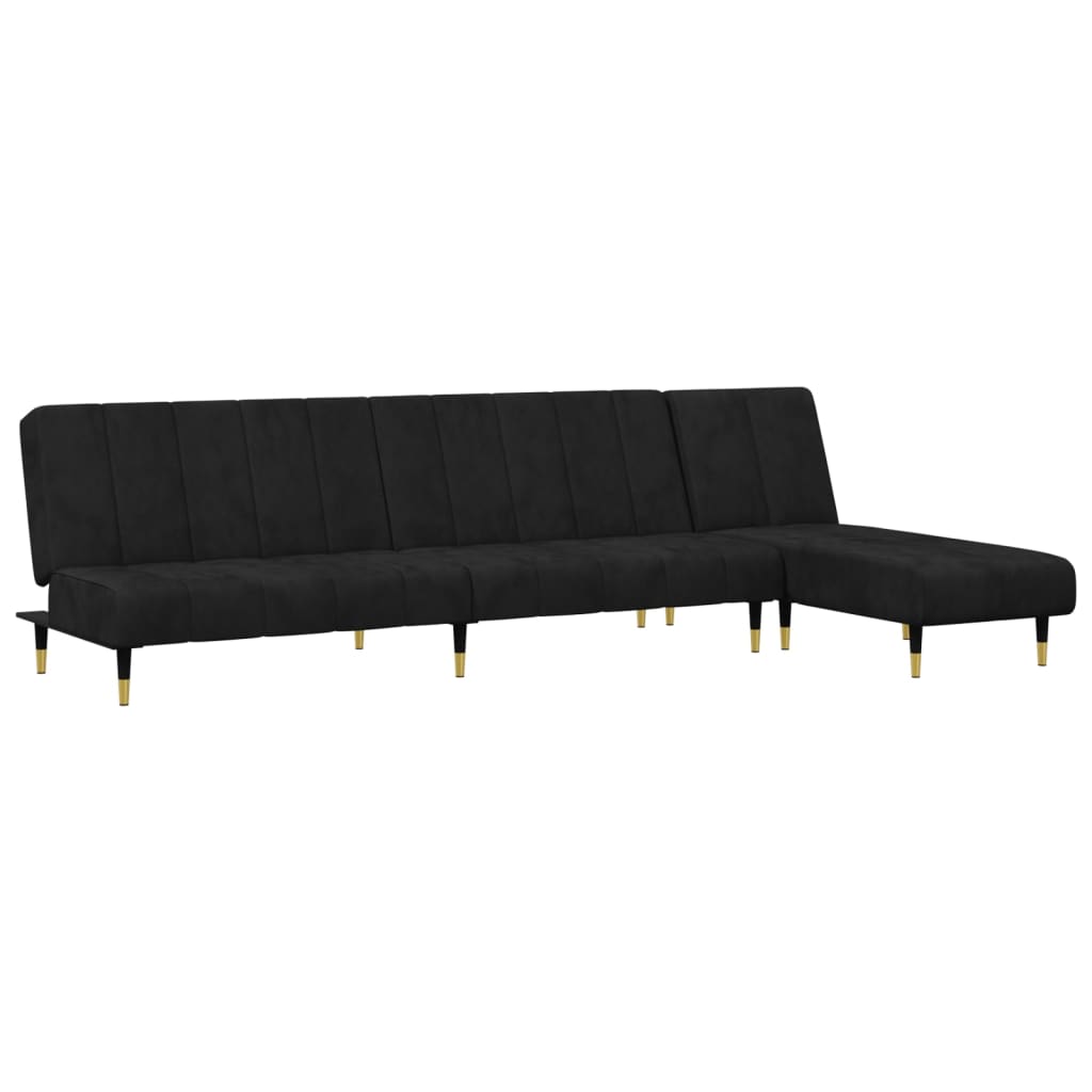 Ensemble de canapés 2 pcs noir velours - XIOS