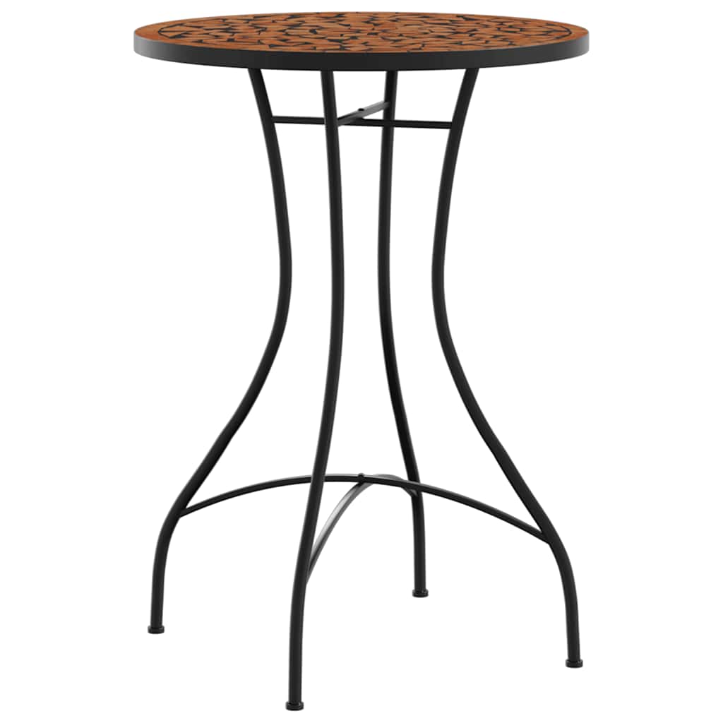 Ensemble de bistro mosaïque terre cuite fer et céramique