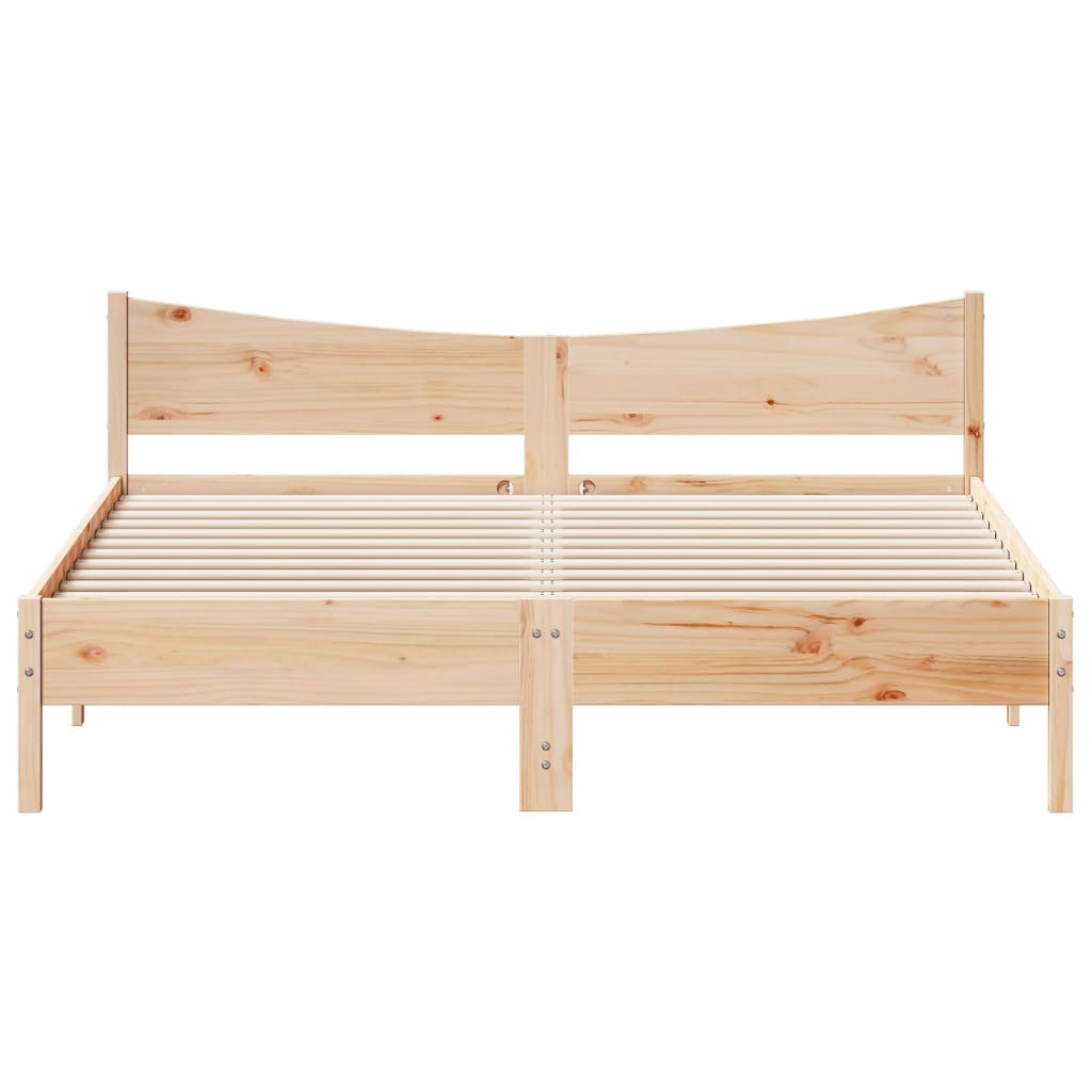 Cadre de lit sans matelas 200x200 cm bois massif de pin - XIOS