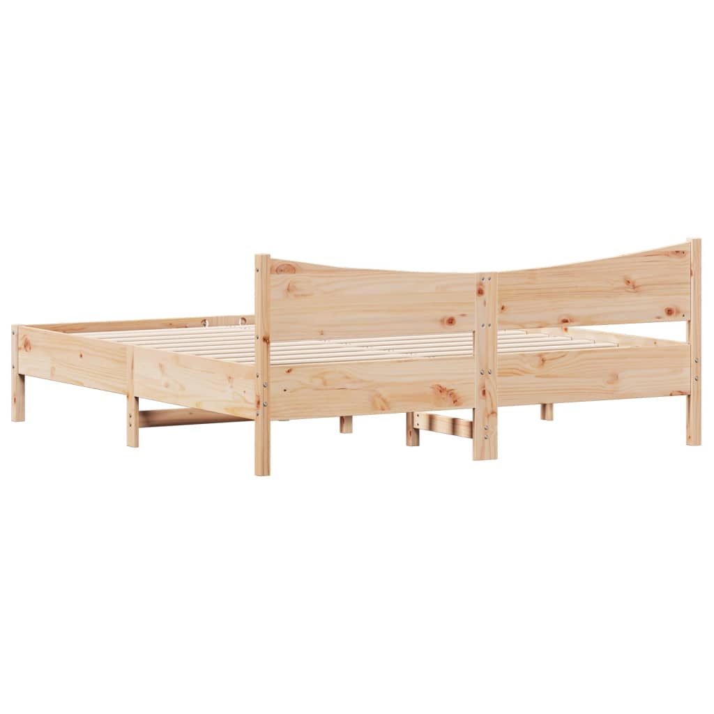 Cadre de lit sans matelas 200x200 cm bois massif de pin - XIOS