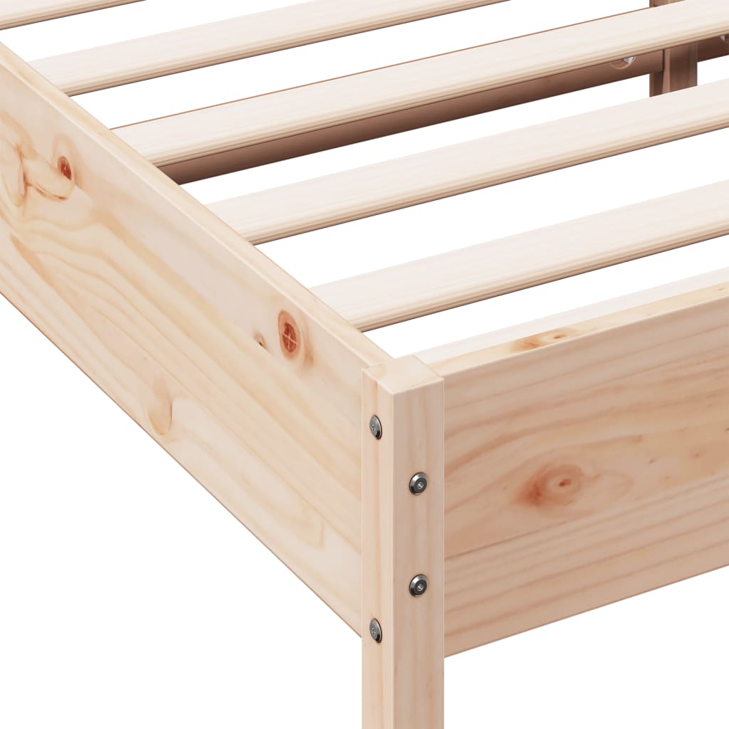 Cadre de lit sans matelas 200x200 cm bois massif de pin - XIOS